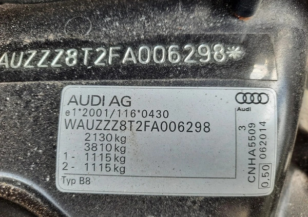 Audi A5 cena 34900 przebieg: 235690, rok produkcji 2014 z Rzepin małe 277